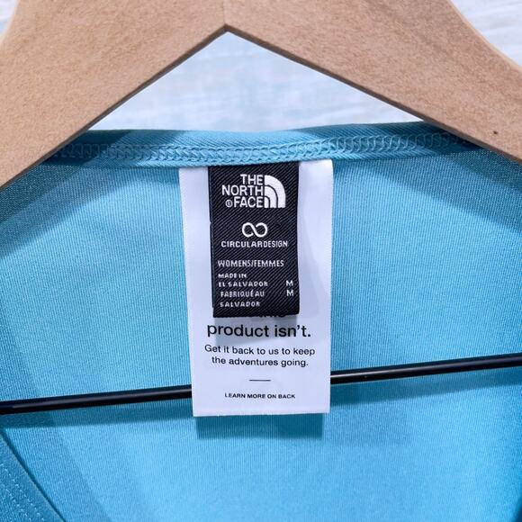 The North Face Circular Design Recycled Tee Blue Activewear Womens Medium - Picture 5 of 7